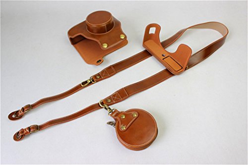 BolinUS Handmade PU Leather FullBody Camera Case Bag Cover for Fujifilm X100F Bottom Opening Version + Neck Strap + Mini Storage Bag -Brown BolinUS Handmade PU Leather FullBody Camera Case Bag Cover for Fujifilm X100F Bottom Opening Version + Neck Strap + Mini Storage Bag -Brown