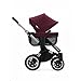 Bugaboo Donkey 2 Mono Baby Stroller, Foldable Stroller, Converts into Twin Side-by-Side Sibling Stroller, from Birth Baby Stroller, Infant Stroller, Multiple Seat Positions, Grey/Red