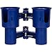 ROBOCUP, (Navy), Patented Boat Cup Holder, Clamp on Portable Storage Caddy Securely Holds 2 Drinks, Fishing Poles, Tools, Marine Gear | Perfect for Boating, Beach Umbrellas, Golf Carts