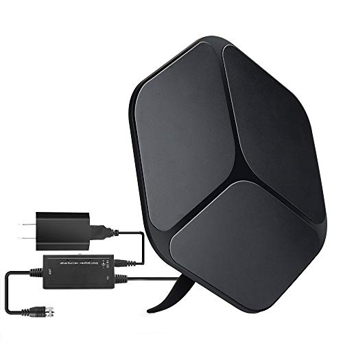 【2019 Upgraded】 HDTV Antenna Indoor Digital TV Antenna, 60-80 Miles Range HD Antenna with Detachable Amplifier Signal Booster and 16FT Coaxial Cable - Extremely High Reception（Black） - Thumbnail 6