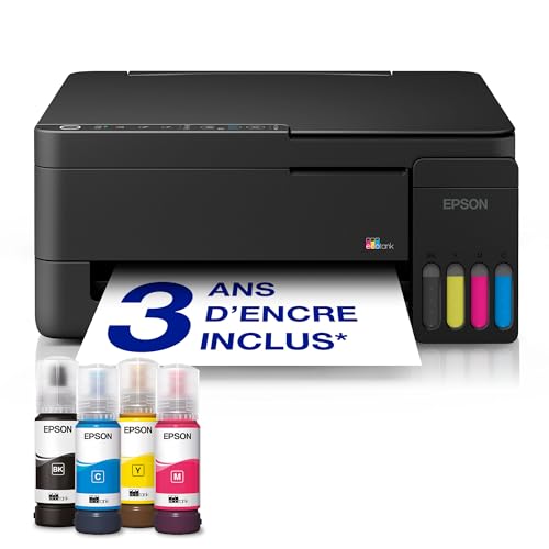 Epson EcoTank ET-2912 | Intensive Home Use | Wi-Fi | A4 | Print, Copy, Scan | AirPrint Compatible | Compact | Up to 3 Years of Ink Included