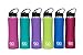 Stainless Steel Insulated Water Bottle with flip straw and sweat-proof rubber grip. H2O Sports drinking bottle is BPA Free, Eco Friendly, Good for Kids, and keeps ice over 24 hours