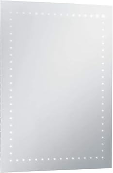 Tidyard Badezimmer Wandspiegel Led Spiegel 60 X 80 Cm Beidseitig Mit 2 Led Leuchten Badspiegel Lichtspiegel Led Spiegel Wandspiegel Mit 1 Led Spiegel 1 Adapter Und Befestigungsmaterial Amazon De Kuche Haushalt