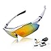 Wolfbike POLARIZE Sports Cycling Sunglasses with 5 Set Interchangeable Lenses White