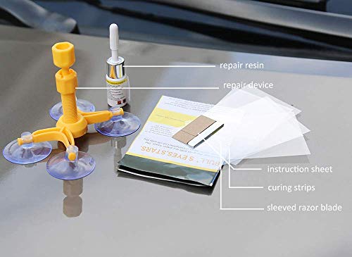 Clearshield DIY Windshield Repair Kit - Auto Glass Rock Chip Repair Kit for Star Horseshoe Bull's Eye Chips or Cracks - No Need to Replace the Whole Windshield - with Instructions (1 Pack) - Thumbnail 7