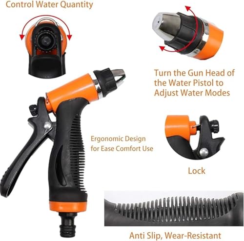 Nyganmelloz Car Washer Pump, Car Washing Machine, High-Pressure Water Sprayer, Electric Water Transfer Pump, Portable High Pressure Self-Priming Quick Car Wash Pump Washer Kit for Car Truck Home Use