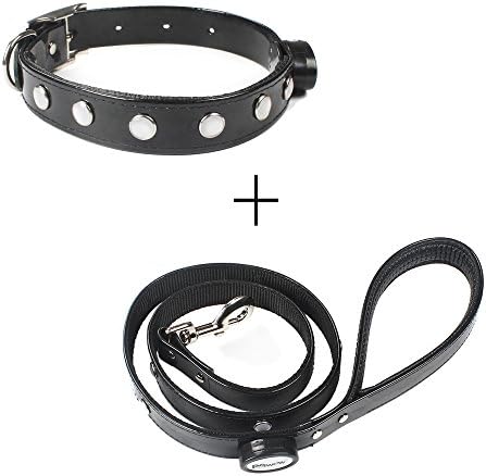 Pawow Dog Collar and Leash Light TPU LED for Big Middle Shaped Dogs Corgi Pembroke Doge Bulldog Shelti Papillon Schnazuer Beagle Bull Terrier Pit Bull Doberman Pinscher Shepherd Dog Labrador Akita