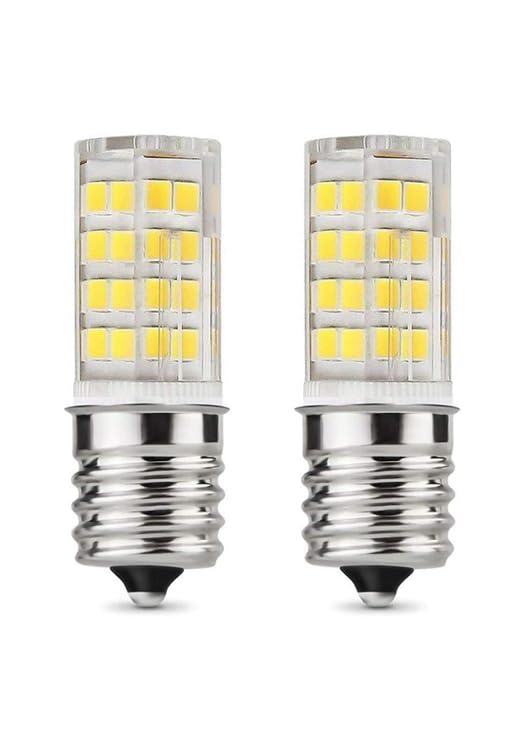 View 1 of E17 LED Bulb for Microwave Oven,Kitchen Appliance Light Bulb, Stovetop Light,4 Watt (40W Halogen Bulb Equivalent), Daylight White 6000K, E17 Indicator Intermediate Base, Dimmable,(Pack of 2)
