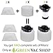 GreenVacShop Replacement Filter Set Made for Shark ION Flex DuoClean X30 X40 F60 F80 IF200 IF201 IF205 IF251 IF252 IF281 IF282 IF285 UF280 IC205 IR70 IR100 IR101, 2Foam 2Felt 2Hepa XPREMF100 XPSTMF100