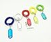 5 Sets Spring Coil Wristand With ID Label Keyring(Assorted Colors)