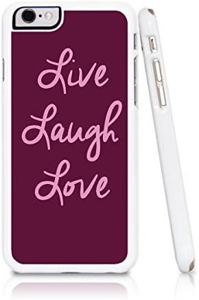 iPhone 6 Case "Live Laugh Love", inspiring Hand Lettered Typography in Hot Pink