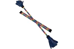 Z-Stix Professional Juggling Flower Sticks-Devil Sticks and 2 Hand Sticks, Beginner Friendly - Festival Series (Rainbow, Kid)