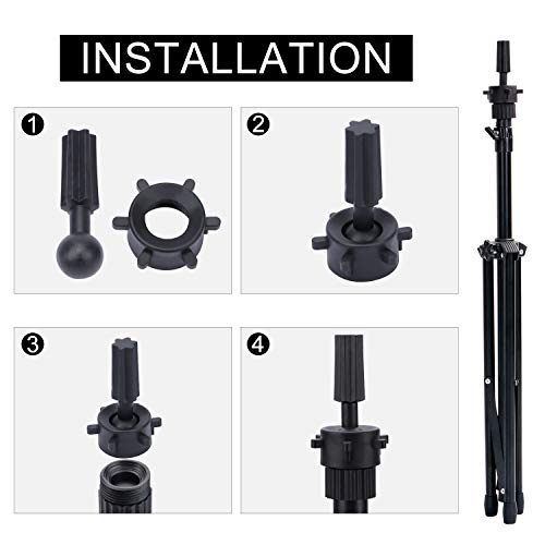 image for Reinforced Wig Stand Tripod Mannequin Head Stand, T-SIGN Adjustable Wi