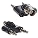 BCP 2pcs BNC Female Jack to Dual Banana Male Plug Coaxial Adapter