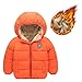 Happy Cherry Boys Girls Hooded Down Jacket Winter Warm Fleece Coat Windproof Zipper Puffer Outerwear 2T-7T