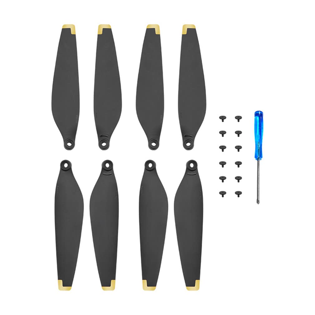 Taoke compatible with 8pcs Low-Noise and Quick-Release 6030F Propellers Mavic Mini 3 Pro (Gold)