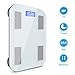 Adoric Bluetooth Body Fat Scale, Digital Backlit Display, Precise Measurements for Weight, Bone, Water, Muscle, Fat, Visceral fat, BMI, and Metabolism with Smartphone App (White)
