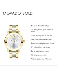 Movado 3600129 Bold Two-Tone de la mujer pulsera de acero inoxidable reloj