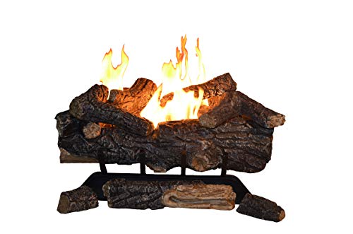 Sure Heat RS24VFTLP Vent Free Dual Burner Log Set for Liquid Propane Fueled Fireplace, 24", Riverside Oak