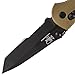 Benchmade - Mini Griptilian 557 Knife, Serrated Tanto, Coated Finish, Sand Handle