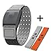 Scosche Rhythm+ Heart Rate Monitor Armband - Optical Heart Rate Monitor with Dual Band Radio ANT+ and Bluetooth Smart - Bonus Pack Includes Additional Free Armband (Gray)
