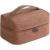 Hemompito Cosmetic Bag for Women, Large Makeup Bag with Detachable Small Bag, Waterproof Makeup Pouch with Handle & Multiple Compartments, Smooth Zippers, Easy to Clean, Built to Last for Home, Travel