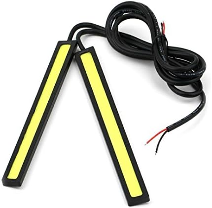 ZLZH 2 Pcs Set Waterproof Aluminum High Power 6w 6000k Xenon White Slim Cob Led Drl Daylight Driving Daytime Running Light Lamp for Car Suv Sedan Coupe Vehicle