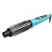 Ovonni Curling Iron Brush, Dual Voltage 1 Inch Ceramic Tourmaline Ionic Hot Curler Brush, Professional Instant Heat Up Temperature Controls Heated Brush Styler for Long Hair with Traveling Bag (Blue)