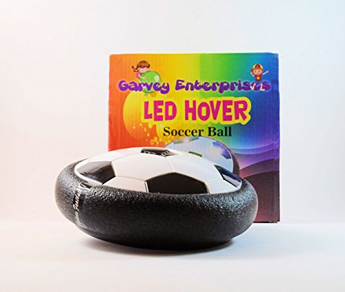 Garvey Enterprises The Amazing Hovering Soccer Ball Toy For Kids And Parents- Electronic Air Powered Soccer Disc With Multicolored LED Lights, Fun Toy For Boys And Girls, Train Indoor & Outdoor Games