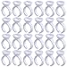 Akstore 200PCS Disposable Makeup Glue Rings Plastic Nail Art Tattoo Glue Rings Holder Eyelash Extension Rings Adhesive Pigment Holders Finger Hand Beauty Tools (Seperated)