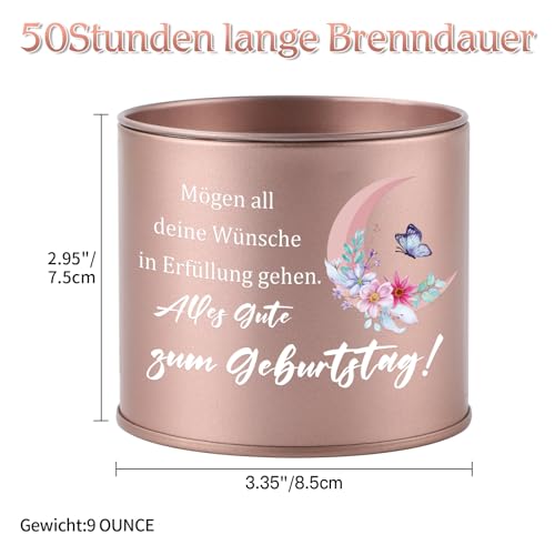 Prstenly Birthday Gift for Women, 9 oz Birthday Candles Gifts | Birthday gifts for mum grandma daughter sister best friend 18 30 40 50 60 birthday wife