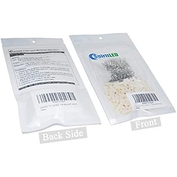 SpiritLED 100 Lots LED Strip Light Mounting Brackets,One Side Fixing Clips,Screws Included (Ideal for Non-Waterproof Strip Width 10mm)