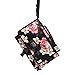 Srotek Portable Baby Changing Pad Lightweight Floral Diaper Clutch with Strap for Mom,Peony