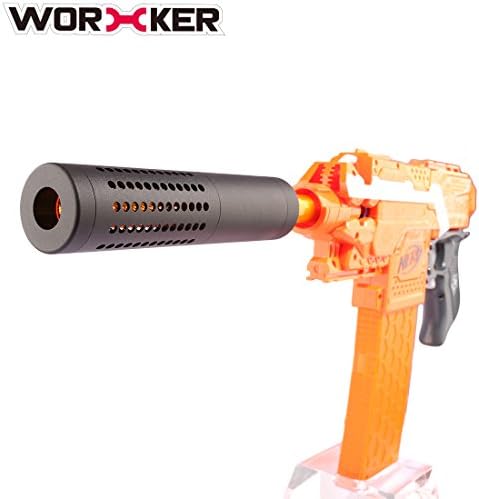 Worker Upgrade Front Pipe Decorative Cap Barrel Extender Decorator Accessory for Nerf - Black (Insert Type)