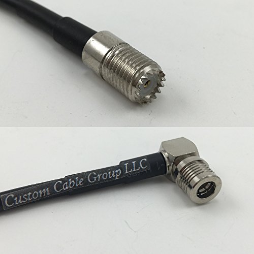 6 inch RGU178 MINI UHF FEMALE to QMA MALE ANGLE Pigtail Jumper RF coaxial cable 50ohm High Quality Quick USA Shipping