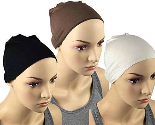 InFashion Headcovers 2 - Bamboo Wig Cap Or Hat Liner - for Sensitive Scalps, Chemo Patients, Hairloss Color Black Quantity: 2