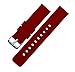 BARTON WATCH BANDS 18mm Crimson Red Soft Silicone Quick Release Straps