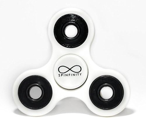 Spinfinity Advanced Hand Spinner w/ Hybrid Ceramic Bearing (not 3D printed) - Good for Concentration, Stress Relief, ADHD, Autism, Anxiety, and Fidgeting (White)