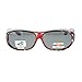 Polarized Sunglasses Fit Over Glasses Oval Rectangular OTG Anti-Glare (red, black)