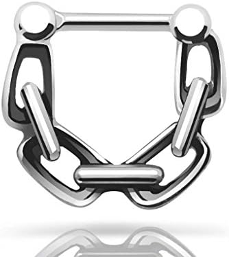 Jew: Septum clicker Chain Link Nose Ring Hoop Bull Ring Nose Cuff Ring Nose Septum Clicker Nose Piercings