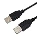 SNANSHI USB Male to Male, USB to USB Cord USB Cable Male to Male USB 2.0 Cable Type A Male to Type A Male 25FT,Black