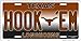 NCAA University of Texas HOOK 'EM Longhorns Metal Car License Plate Novelty Sign