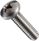 Stainless Steel Machine Screw, Plain Finish, Pan Head, Phillips Drive, 3/4