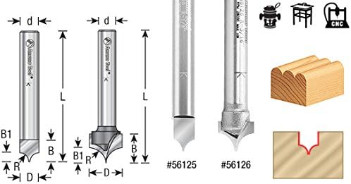 Amana Tool - 56126 Carbide Tipped Pt. Cutting Roundover 3/16 Radius x 3/8 Dia x 19/64 x - Image 3