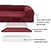 Furhaven Pet Dog Bed | Orthopedic Quilted Traditional Sofa-Style Living Room Couch Pet Bed w/ Removable Cover for Dogs & Cats, Wine Red, Jumbo Plusthumb 2