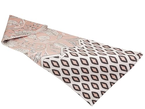 CAMINO DE MESA ESTAMPADO ROSA POLIEST