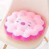 Zituop Decorative Super Soft Comfortable Seat Cushions Cartoon Floor Pillows for Kids Round Rose/Pink
