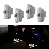 Grolish 4 Piece Easy installtion Logo Door Light Emblem Car Door Light for Infiniti
