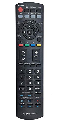 Allimity N2Qayb000100 Replaced Remote Control Fit For Panasonic Tv Pt-50Lcz7 Pt-50Lcz70 Pt-56Lcz7 Pt-56Lcz70 Pt-61Lcx70 Th-42Px77U Th-42Pz700U Th-42Pz77U Th-50Pc77U Th-50Pe70 Th-50Pe77U