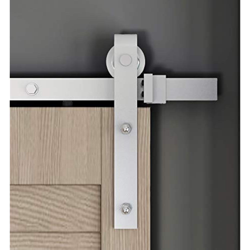 DIYHD 6.6FT Big Metal Wheel Sliding Barn Door Hardware